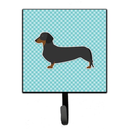 Micasa Dachshund Checkerboard Blue Leash or Key Holder MI221814